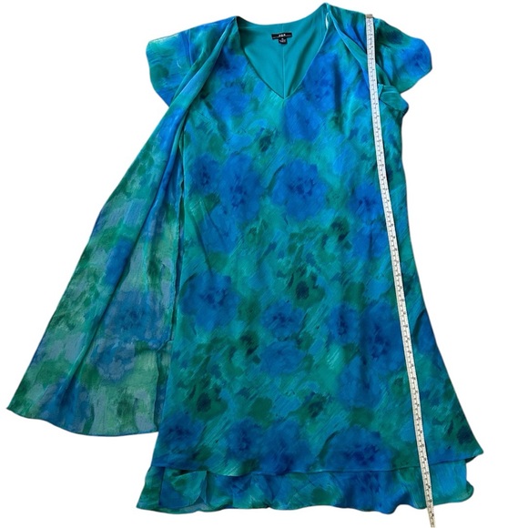 R&K Watercolor Floral Dress Sz 16 - Picture 8 of 10